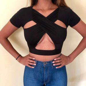 Nasty Gal sexy cut out crop top